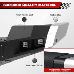 11-14 GMC Sierra Front and Rear Bumper Combo, Full Width Offroad Bumper Set for 2011-2014 GMC Sierra 2500/3500 POFENZE