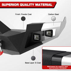 11-14 Silverado Front and Rear Bumper Combo, Full Width Offroad Bumpers for 2011-2014 Chevy Silverado 2500/3500 POFENZE