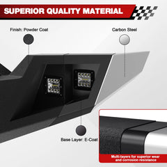 16-23 Tacoma Front and Rear Bumper Set, Long Offroad Bumper w/Winch Plate, 144W Light Bar, 6x18w Fog Lights, D-rings, License Plate Bracket and Lights for 2016-2023 Tacoma 3rd Gen POFENZE