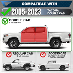 POFENZE Running Boards for 2005-2023 Toyota Tacoma Double Cab, 3-Step Side Steps
