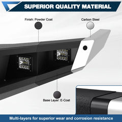 2016-2025 Titan Front and Rear Bumper Set Full Width Offroad Bumper w/Winch Plate POFENZE