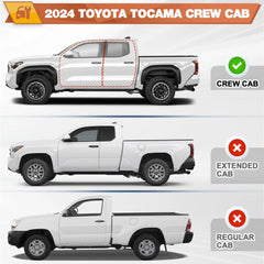 2024-2025 Toyota Tacoma Roof Rack Double Cab Crew Cab(4 Doors Cargo Carriers Luggage Storage Heavy Duty Basket Holder Carbon Steel Cross Bars POFENZE