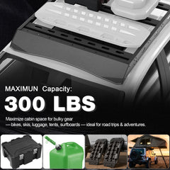 2024-2025 Toyota Tacoma Roof Rack Double Cab Crew Cab(4 Doors Cargo Carriers Luggage Storage Heavy Duty Basket Holder Carbon Steel Cross Bars POFENZE