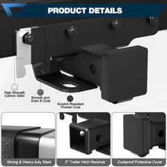 POFENZE 2-Inch Trailer Hitch Receiver for 2018-2025 Jeep Wrangler JL JLU