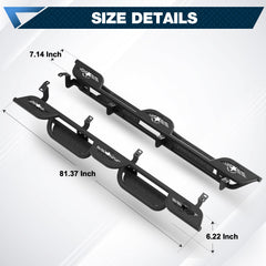POFENZE Running Boards for 2007-2021 Toyota Tundra CrewMax, Wide 3-Step Side Steps