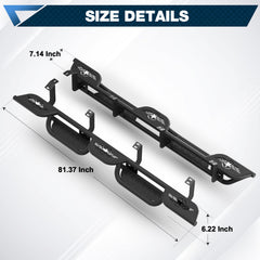 POFENZE Running Boards for 2022-2026 Toyota Tundra CrewMax, Wide 3-Step Side Steps