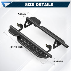 POFENZE Running Boards for 2009-2014 Ford F-150 Regular Cab, Raised Side Steps