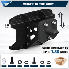 POFENZE Spare Tire Carrier for 2019-2026 Jeep Wrangler JL JLU, Adjustable 1.38" Lift Bracket