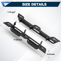 POFENZE Running Boards for 2024-2026 Toyota Tacoma Double Cab, Wide 3-Step Side Steps