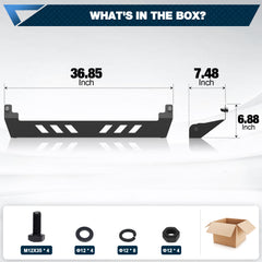 POFENZE Front Skid Plate for 2007-2018 Jeep Wrangler JK JKU, Steel Bumper Lower Guard