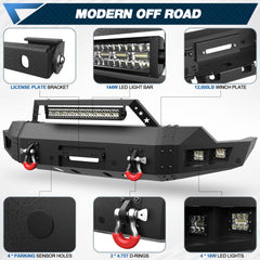 for Sierra 1500 Pickup Truck Front Bumper and Rear Bumper for 2019 2020 2021 2022 GMC Sierra 1500 - POFENZE