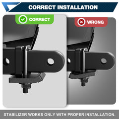 POFENZE Hitch Tightener Anti-Rattle Clamp for 1.25" & 2" Trailer Hitch Receivers