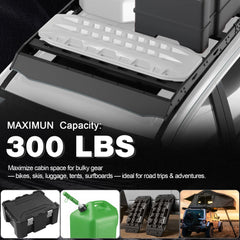 4Runner Roof Rack Fit for 2010-2024 Toyota 4Runner 5 Gen Double Cab Crew Cab(4 Doors Only) Heavy Duty Basket Cargo Carriers Luggage Storage Holder Carbon Steel Cross Bars POFENZE