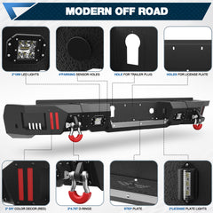 for Sierra 1500 Pickup Truck Front Bumper and Rear Bumper for 2019 2020 2021 2022 GMC Sierra 1500 - POFENZE