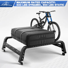 Adjustable 49.2"-70.8" Length Truck Bed Rack for Mid Size & Full Size Trucks w/Out Bed Rails Overlanding Bed Rack Compatible for Ram 1500 2500 3500, Toyota Tundra, Chevy Silverado, GMC Sierra POFENZE