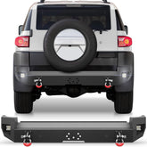 Aftermarket Bumper For 2007-2008-2009-2010-2011-2012-2013-2014 Toyota FJ Cruiser Rear Bumper Car Steel Bumper Heavy Duty Construction - POFENZE