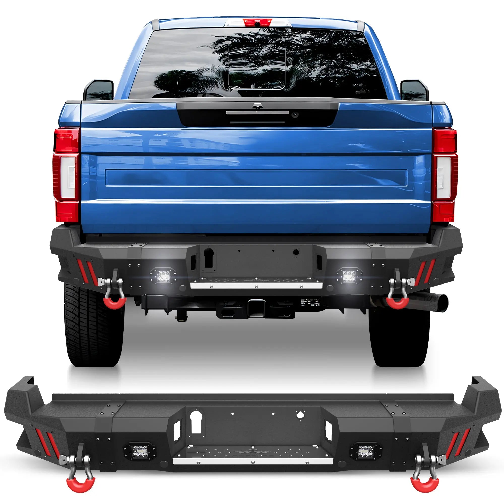 Aftermarket Truck Bumpers Rear Bumper for 2017-2025 Ford F250/F350/F450 - POFENZE