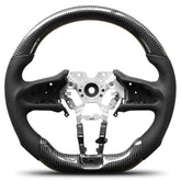 Carbon Fiber Steering Wheel For Infiniti Q60 2017-2022 D-shaped Nappa Perforated Leather Flat-bottom Steering Wheel POFENZE