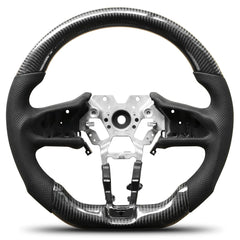 Carbon Fiber Steering Wheel For Infiniti Q60 2017-2022 D-shaped Nappa Perforated Leather Flat-bottom Steering Wheel POFENZE