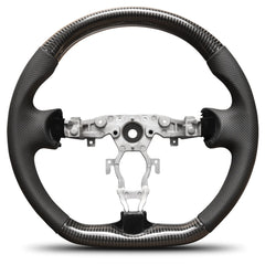 Carbon Fiber Steering Wheel For Nissan 370Z 2008-2020 Nappa Perforated Leather D-shaped Flat-bottom Steering Wheel Grip Hand-Stitched POFENZE