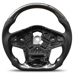 Carbon Fiber Steering Wheel For Toyota GR Supra 2019-2022 D-shaped Nappa Perforated Leather Flat-bottom Custom Steering Wheel POFENZE
