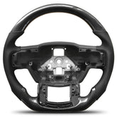 Carbon Fiber Steering Wheel for F150 2015-2020 Models Without Paddle Shifters D-shaped Flat-bottom Steering Wheel Preforated Leather Grip Hand-Stitched for Ford for F150 POFENZE