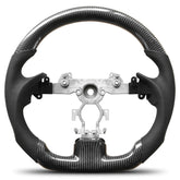 Carbon Fiber Steering Wheel for Infiniti G37 G37X 2007-2013, D-shaped Flat-bottom Nappa Perforated Leather Grip for Replacement POFENZE