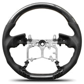 Carbon Fiber Steering Wheel, Custom Steering Wheel with Replacement Part Perforated Leather for Toyota 4Runner 2014-2024/Tacoma 2012-2023/Tundra 2014-2021 POFENZE