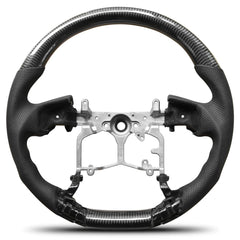 Carbon Fiber Steering Wheel, Custom Steering Wheel with Replacement Part Perforated Leather for Toyota 4Runner 2014-2024/Tacoma 2012-2023/Tundra 2014-2021 POFENZE