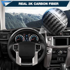 Carbon Fiber Steering Wheel, Custom Steering Wheel with Replacement Part Perforated Leather for Toyota 4Runner 2014-2024/Tacoma 2012-2023/Tundra 2014-2021 POFENZE