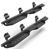 Expedition Running Boards Two Raised Side Step Compatible for 2018-2025 Ford Expedition, 2 Stairs Step Rails Coated Black Carbon Steel Nerf Bars POFENZE