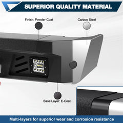 F150 Rear Bumper for 2009-2014 Ford F150 Pickup, w/Step Plate, Fog Lights, License Plate Lights and D-rings (Excluding Raptor) POFENZE