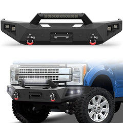 F250 Front Bumper Compatible with 2017-2022 Ford F250 F350 F450 Super Duty with Winch Plate