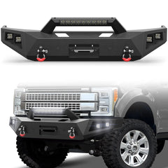 F250 Front Bumper Compatible with 2017-2022 Ford F250 F350 F450 Super Duty with Winch Plate
