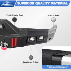 Fits 1999-2004 Land Rover Discovery Series II Front Bumper Off-Road Bumper Equipped with Winch Plate POFENZE