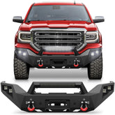 Aftermarket Truck Bumpers Fits 2016 2017 2018 GMC Sierra 1500 Front Bumper with Winch Plate - POFENZE