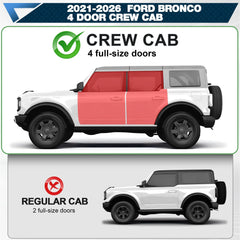 Fits 2021 2022 2023 2024 2025 2026 Ford Bronco Running Boards Side Steps Black Step Bars