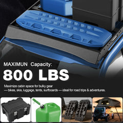 For 2017-2022 Ford F250/F350/F450 Roof Rack Car Roof Cargo Carrier Overlanding Roof Rack Cargo Baskets with Lights POFENZE