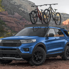 For 2020-2025 Ford Explorer Roof Rack Heavy Duty 69" Roof Rack for Ford Explorer 800LB Capacity Cargo Basket Carrier for Camping, Overlanding, Road Trip POFENZE