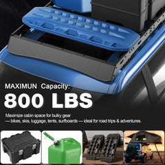 For 2020-2025 Ford Explorer Roof Rack Heavy Duty 69" Roof Rack for Ford Explorer 800LB Capacity Cargo Basket Carrier for Camping, Overlanding, Road Trip POFENZE