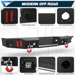 Ford Raptor Bumper Combo Full Width Offroad Bumpers w/Winch Plate for 2010-2014 Ford F150 SVT Raptor Only