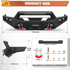 Front Bumper Compatible with Ford F150 2004-2008 POFENZE