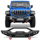 Front Bumper Compatible with Jeep 2007-2024 Wrangler JK JL JT POFENZE