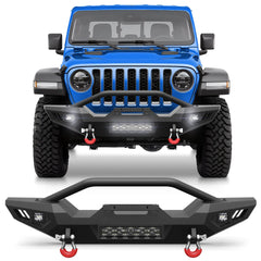 Front Bumper Compatible with Jeep 2007-2024 Wrangler JK JL JT POFENZE