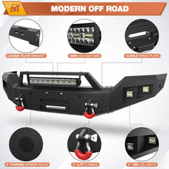 Front Bumper Compatible with Silverado 1500 Truck Bumper for Chevy Silverado 2016-2018 POFENZE