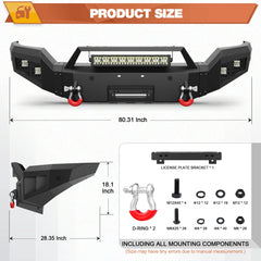 Front Bumper Compatible with Silverado 1500 Truck Bumper for Chevy Silverado 2016-2018 POFENZE