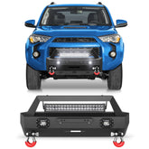 Front Bumper Compatible with Toyota 5th Gen 4Runner 2010-2023 Truck Bumper with 3 LED Lights D-rings POFENZE