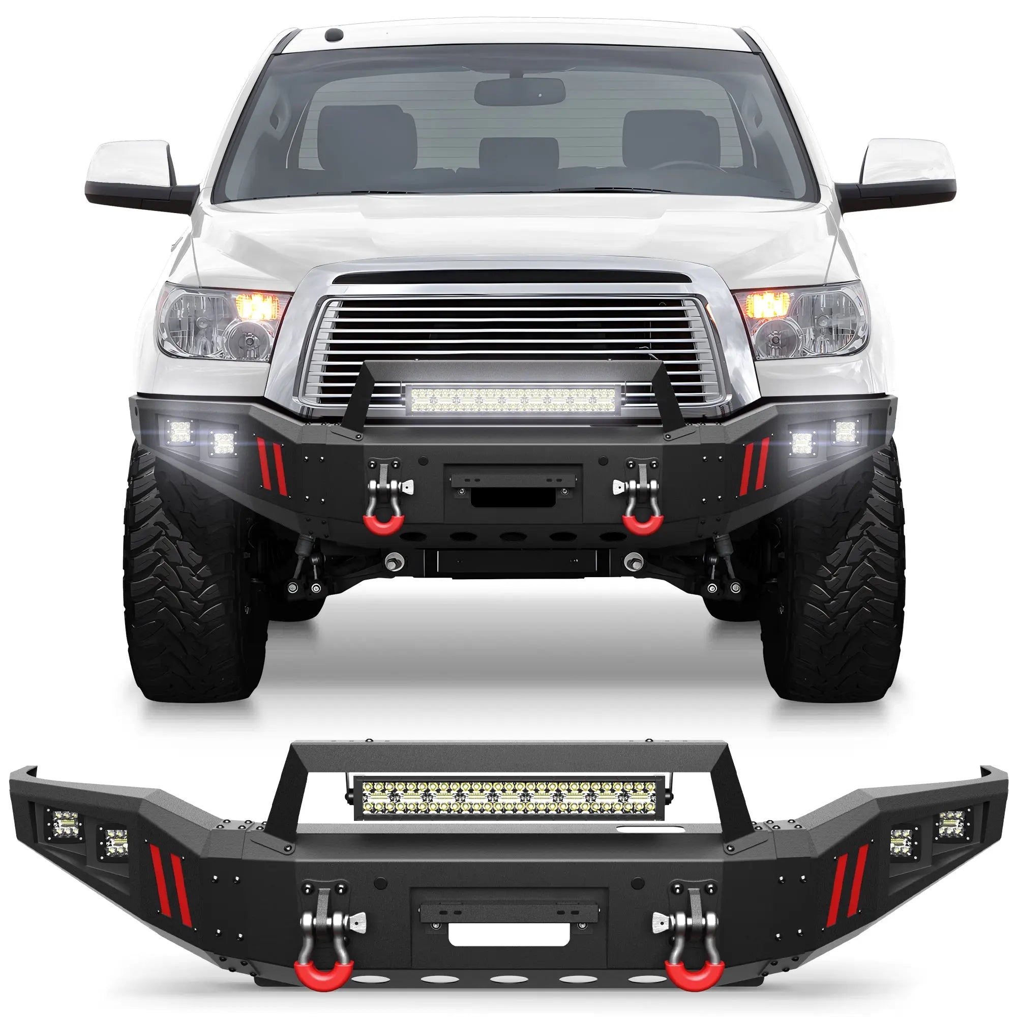 Front Bumper Compatible with Toyota Tundra 2007-2013 POFENZE