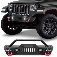 Front Bumper Fit for Jeep Wrangler JK 2007-2018 JL 2019-2024 JT 2020-2024 POFENZE