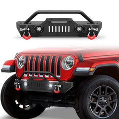 Front Bumper Fit for Jeep Wrangler JK 2007-2018 JL 2019-2024 JT 2020-2024 POFENZE